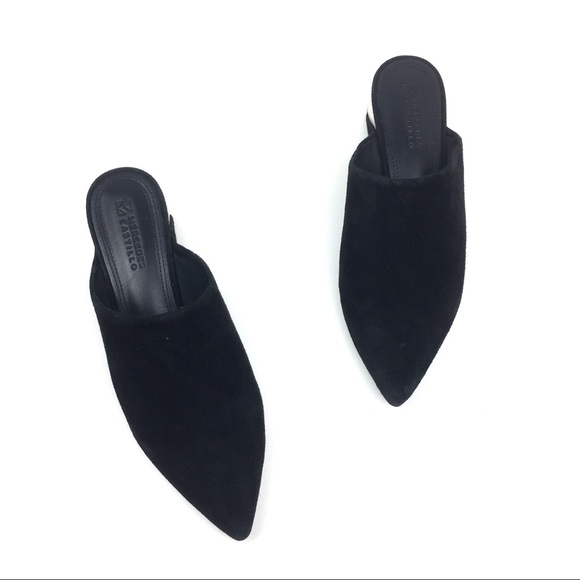 Mercedes Castillo mule black suede leather wedge - Picture 9 of 9